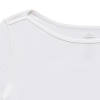 St. John's Bay Womens Plus Easy-on + Easy-off Boat Neck Short Sleeve Adaptive T-Shirt