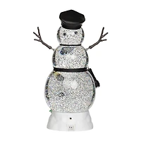 Roman 11"H Lighted Swirl Snowman Police Christmas Tabletop Decor