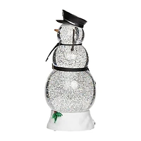 Roman 11"H Lighted Swirl Snowman Police Christmas Tabletop Decor