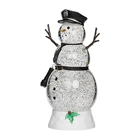 Roman 11"H Lighted Swirl Snowman Police Christmas Tabletop Decor