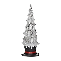 Roman 13"H Lighted Swirl Top Hat With Cardinal Christmas Tabletop Decor