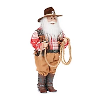Roman 18"H Cowboy Santa Christmas Tabletop Decor