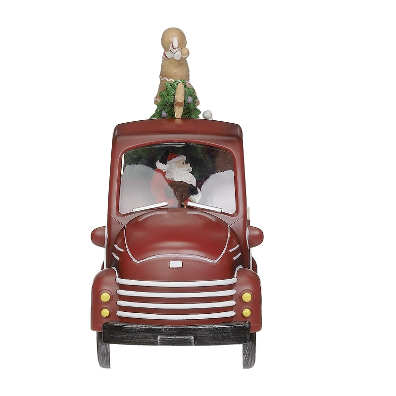 Roman 8"H Lighted Swirl Gingerbread Truck Christmas Tabletop Decor