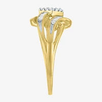 Womens 1/3 CT. T.W. Natural White Diamond 10K Gold Cocktail Ring