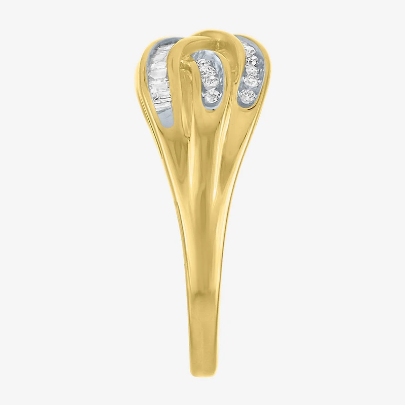 1/3 CT. T.W. Diamond 10K Gold Swirl Ring