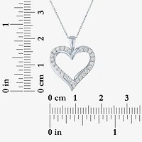 G-H / Si2-I1) Womens 1/3 CT. T.W. Lab Grown White Diamond 10K Gold Heart 18 Inch Pendant Necklace