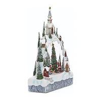 Roman 11.25in Lighted Swirl Village Christmas Tabletop Decor