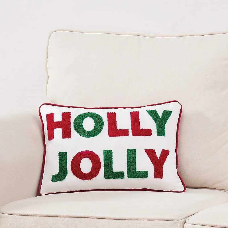 Truly Soft Holly Jolly Decorative Bed Pillow