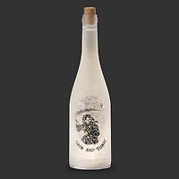 Roman 12"H Lighted Swirl Grim And Tonic Bottle Halloween Tabletop Decor