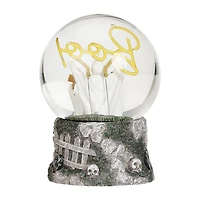 Roman 7"H Lighted Ghost Dome With Boo Light Halloween Tabletop Decor