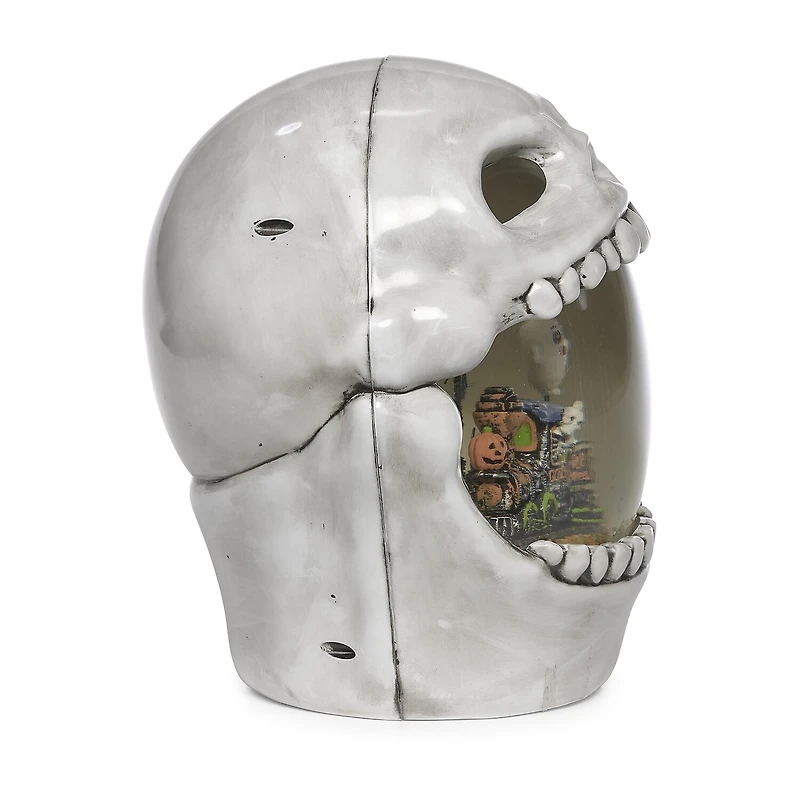 Roman 7" Lighted Skull Swirl Halloween Tabletop Decor