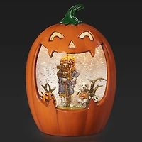 Roman 9"H Lighted Swirl Jack O Lantern Halloween Tabletop Decor