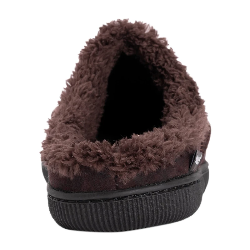 Muk Luks Faux Suede Clog Mens Memory Foam Slip Resistant Slip-On Slippers
