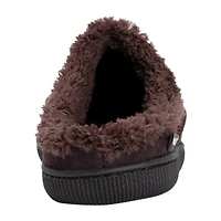 Muk Luks Faux Suede Clog Mens Memory Foam Slip Resistant Slip-On Slippers