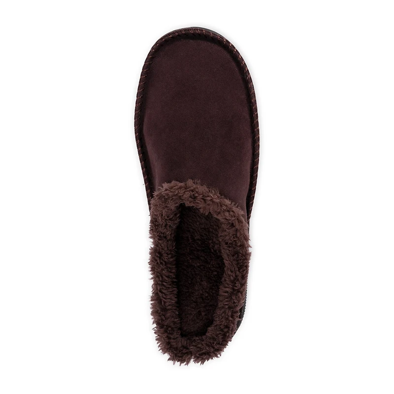 Muk Luks Faux Suede Clog Mens Memory Foam Slip Resistant Slip-On Slippers