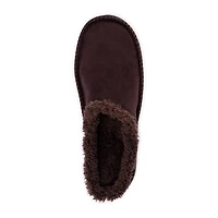 Muk Luks Faux Suede Clog Mens Memory Foam Slip Resistant Slip-On Slippers