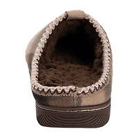 Muk Luks Corduroy Moccasin Mens Memory Foam Slip Resistant Slip-On Slippers