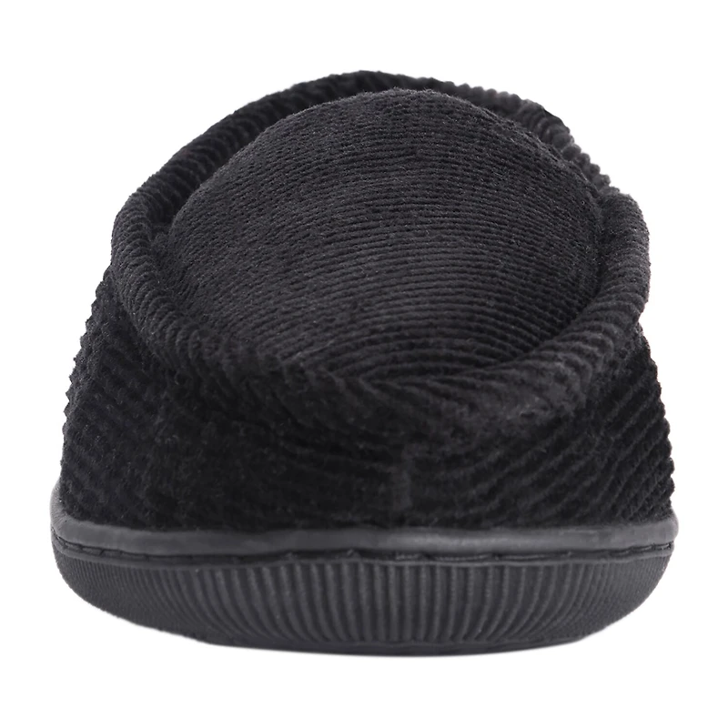 Muk Luks Corduroy Moccasin Mens Memory Foam Slip Resistant Slip-On Slippers