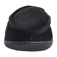 Muk Luks Corduroy Moccasin Mens Memory Foam Slip Resistant Slip-On Slippers