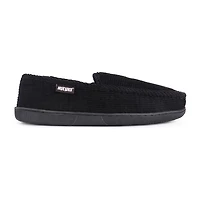 Muk Luks Corduroy Moccasin Mens Memory Foam Slip Resistant Slip-On Slippers