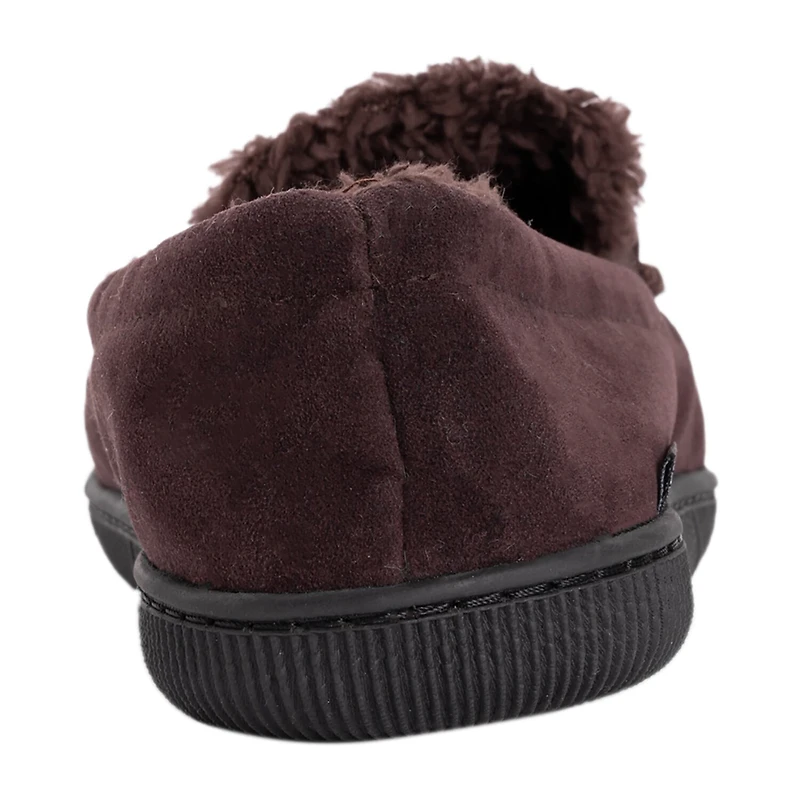 Muk Luks Faux Suede Moccasin Mens Memory Foam Slip Resistant Slip-On Slippers