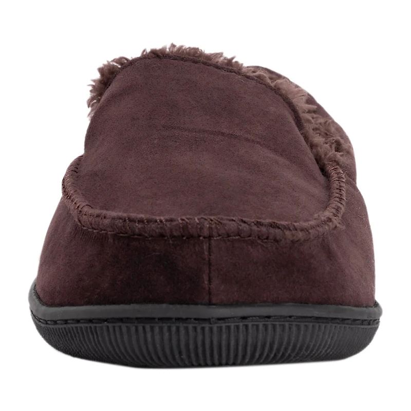 Muk Luks Faux Suede Moccasin Mens Memory Foam Slip Resistant Slip-On Slippers