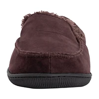 Muk Luks Faux Suede Moccasin Mens Memory Foam Slip Resistant Slip-On Slippers