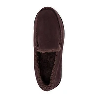 Muk Luks Faux Suede Moccasin Mens Memory Foam Slip Resistant Slip-On Slippers