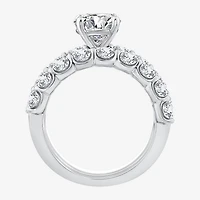 Signature By Modern Bride (F / VS2) Womens 4 CT. T.W. Lab Grown White Diamond 10K or 14K Gold Round Side Stone Bridal Set