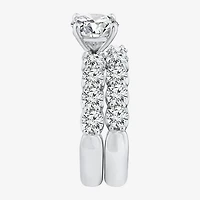 Signature By Modern Bride (F / VS2) Womens 4 CT. T.W. Lab Grown White Diamond 10K or 14K Gold Round Side Stone Bridal Set