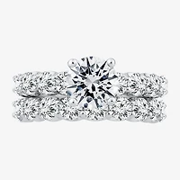 Signature By Modern Bride (F / VS2) Womens 4 CT. T.W. Lab Grown White Diamond 10K or 14K Gold Round Side Stone Bridal Set
