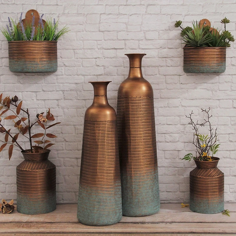 Cheungs Kyani Copper And Teal Milk Jug Decorative Jar
