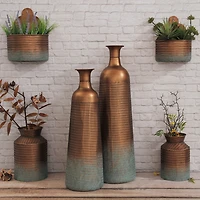 Cheungs Kyani Copper And Teal Milk Jug Decorative Jar