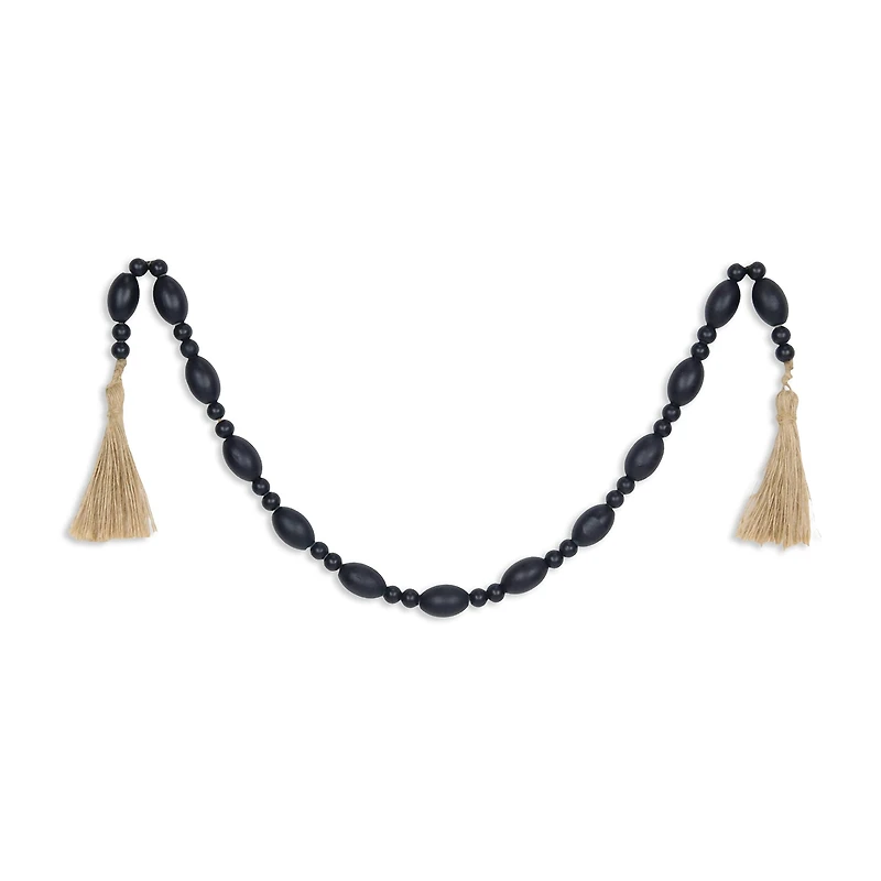 Cheungs Akaida Dark Blue Mixed Wooden Bead Tassel Handmade Tabletop Decor