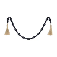 Cheungs Akaida Dark Blue Mixed Wooden Bead Tassel Handmade Tabletop Decor