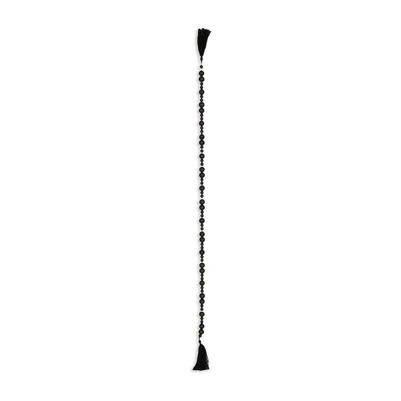 Cheungs Akaida Black Wood Bead Tassel Handmade Tabletop Decor