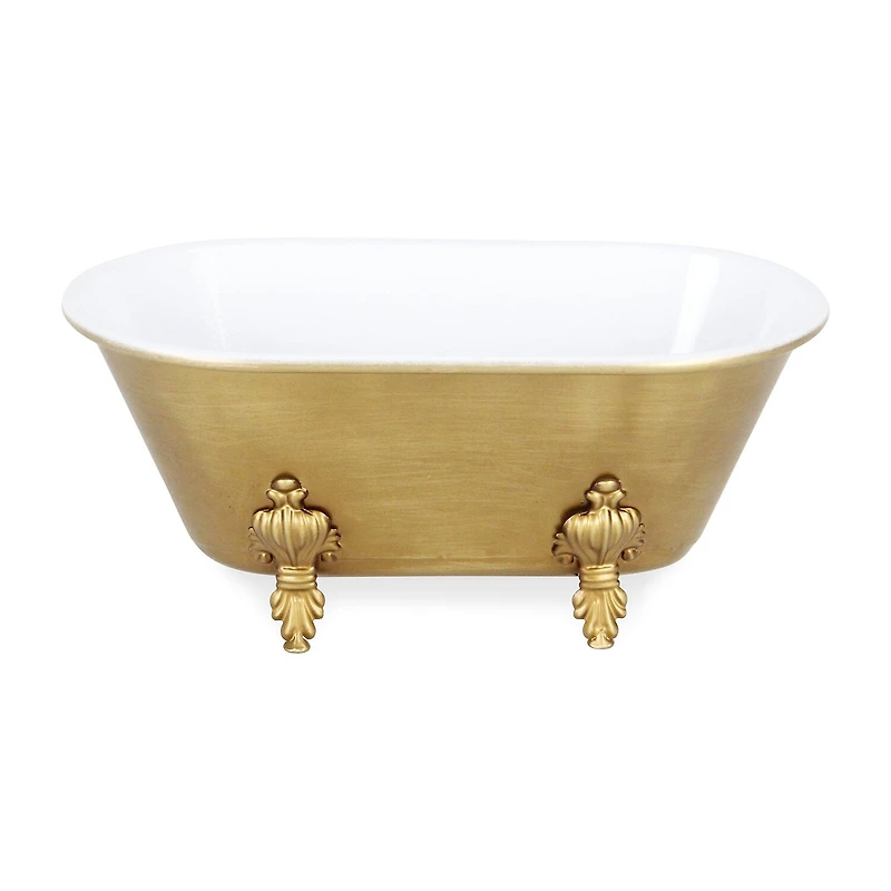 Cheungs Lavande Golden Metal Tub Handmade Tabletop Decor