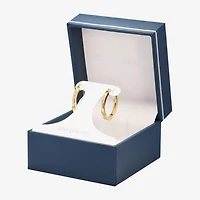 Silver Reflections Womens 24K Gold Over Brass 23mm Hoop Earrings