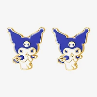 Womens 18K Gold Over Brass Hello Kitty Kuromi My Melody 2 Pair Earring Set