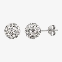 Womens Genuine White Cultured Freshwater Pearl Sterling Silver Earring Set