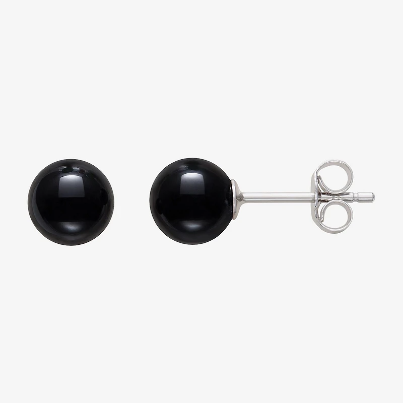 Genuine Pink Quartz, Green Jade & Black Onyx Sterling Silver Earring Set