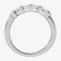 Floating Diamonds (F / Vs2) Womens 3.5MM 1 CT. T.W. Lab Grown White Diamond 14K Gold 5-Stone Anniversary Band