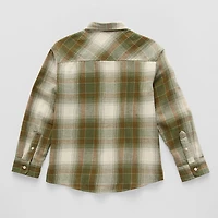 Thereabouts Little & Big Kid Boys Easy-on + Easy-off Long Sleeve Adaptive Regular Fit Flannel Shirt