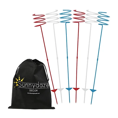 Net Health Shops Red White & Blue Outdoor Drink Holder Yard Art