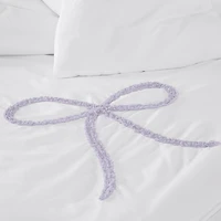 Truly Soft Textured Bow Comforter Set