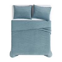 Royal Velvet Wavy Matte Cotton Quilt Set
