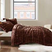 Brooklyn Loom Bubble Faux Fur Comforter Set