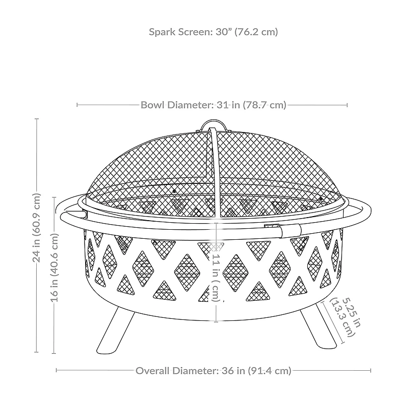 Sunnydaze Collection Portable Weather Resistant Fire Pit