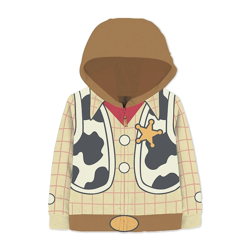 Disney Collection Little & Big Kid Boys Long Sleeve Toy Story Woody Zipper Hoodie