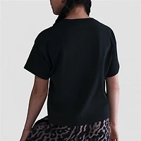 Nike Big Kid Girls Crew Neck Short Sleeve Boxy Fit Graphic T-Shirt
